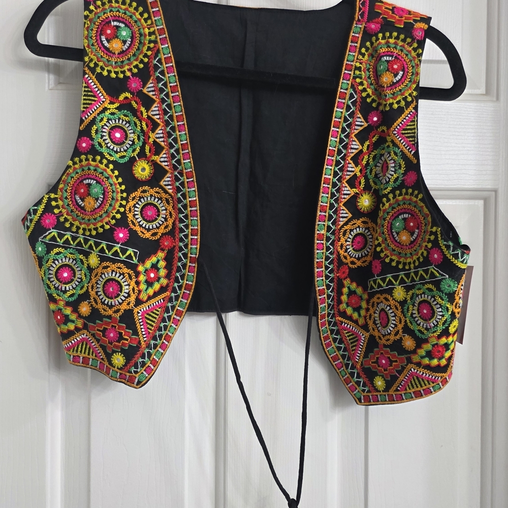 Colorful Embroidered Women's Vest
